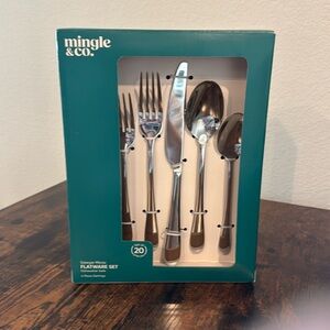 Mingle & co. - Set of 20 pieces - Sawyer Mirror Flatware set 4 Place Settings -